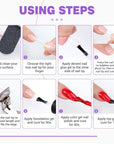 how to use the nail tips glue gel with nail lamp kit