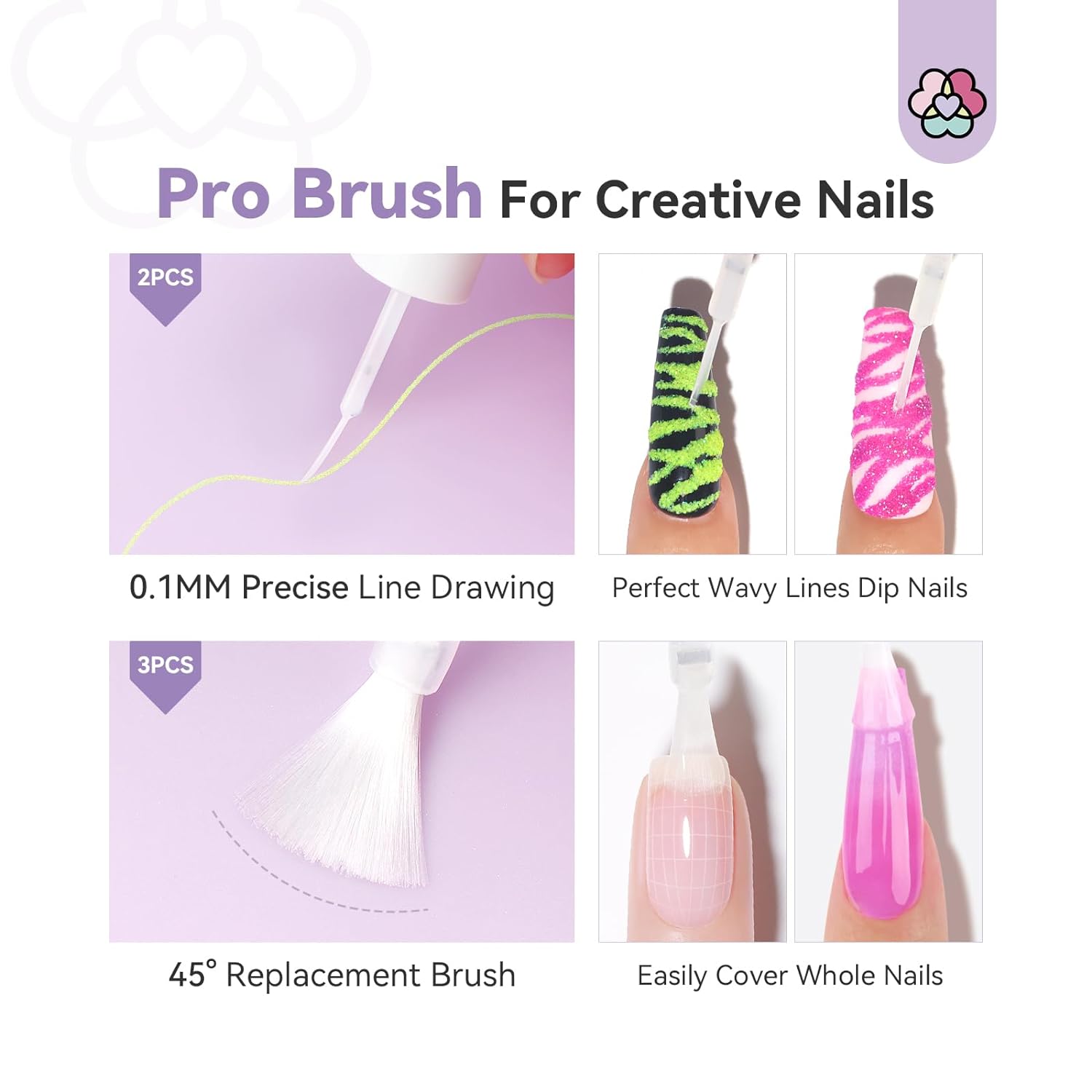 Dip Powder Base Coat with Replacement Brushes (Ships to US Only)