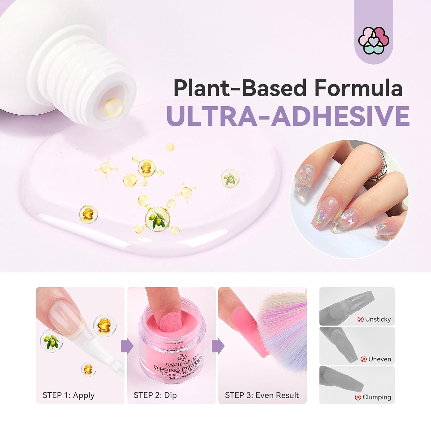 Dip Powder Base Coat with Replacement Brushes (Ships to US Only)