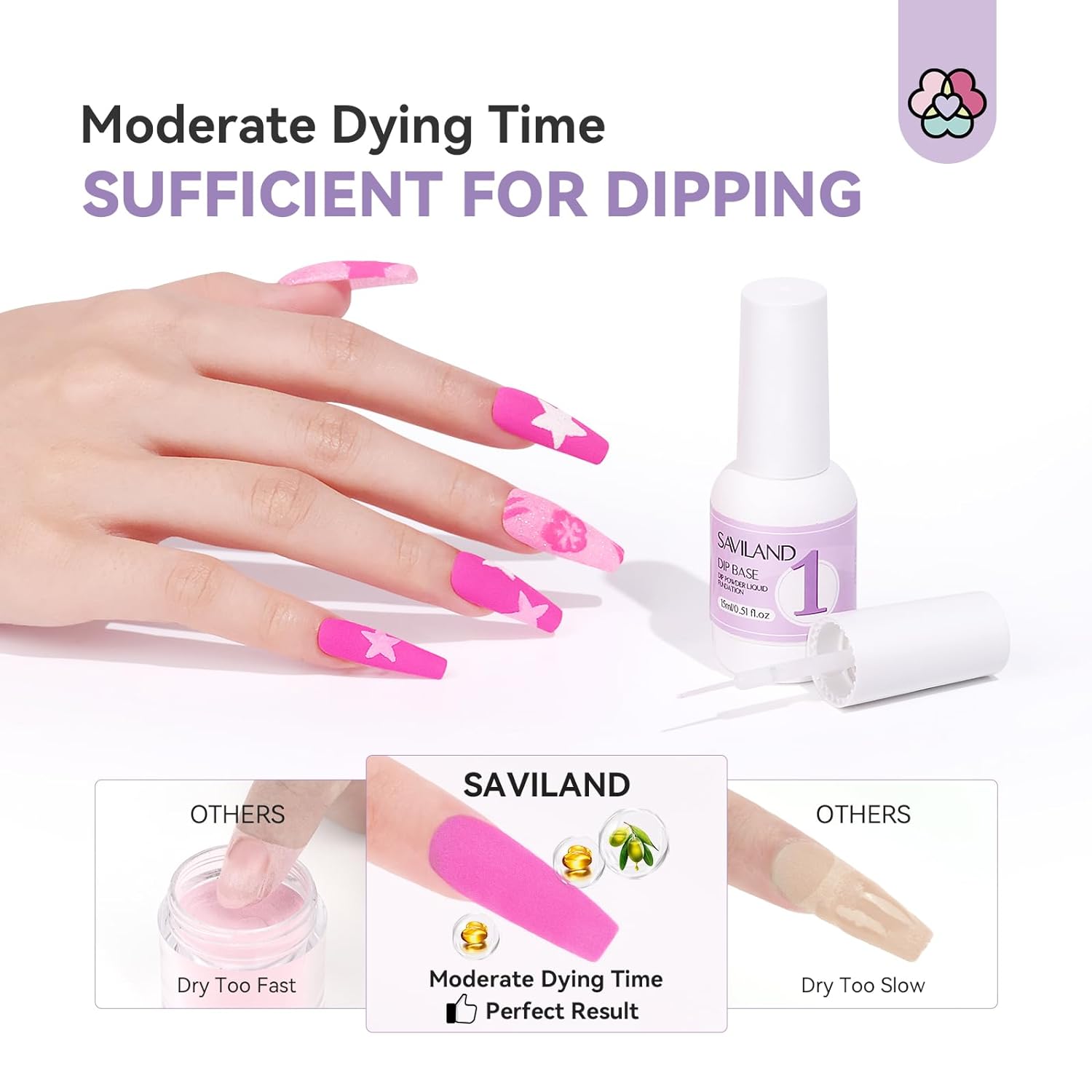 Dip Powder Base Coat with Replacement Brushes (Ships to US Only)