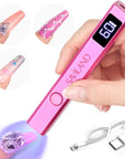 Mini Handheld UV Nail Lamp with LCD Display (Ships to US Only)