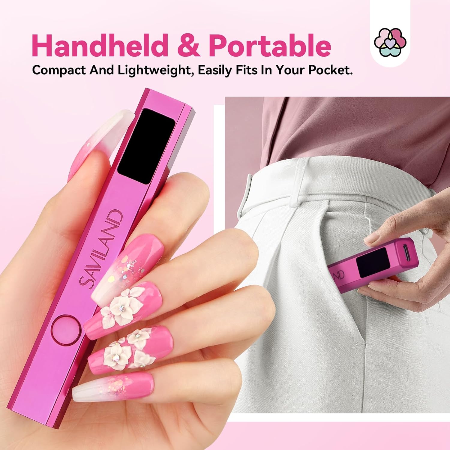 Mini Handheld UV Nail Lamp with LCD Display (Ships to US Only)