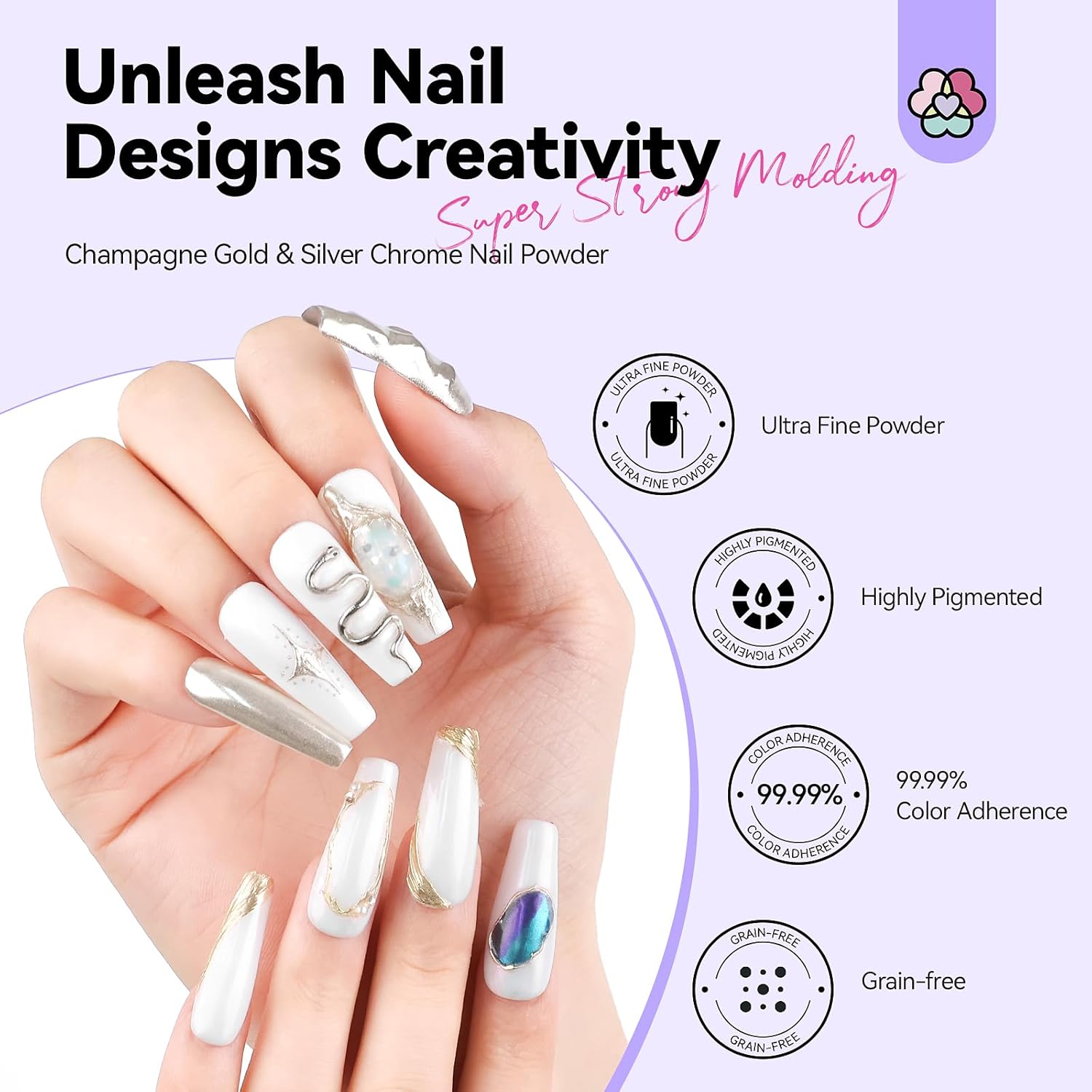 3D Nail Gel Kit with Chrome Powder (Ships to US Only)