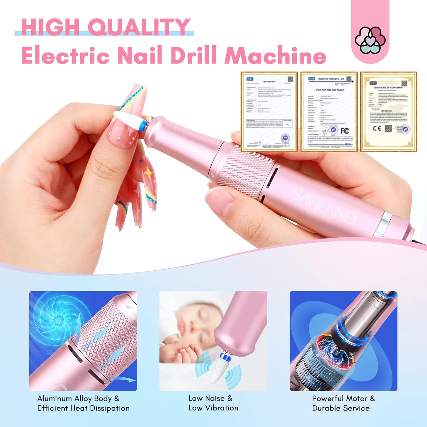 Advanced 40000RPM Nail Drill for Fast Acrylic Removal (Ships to US Only)