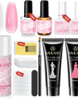 Poly Gel Nail Kit with Clear & Pink Extension Gels