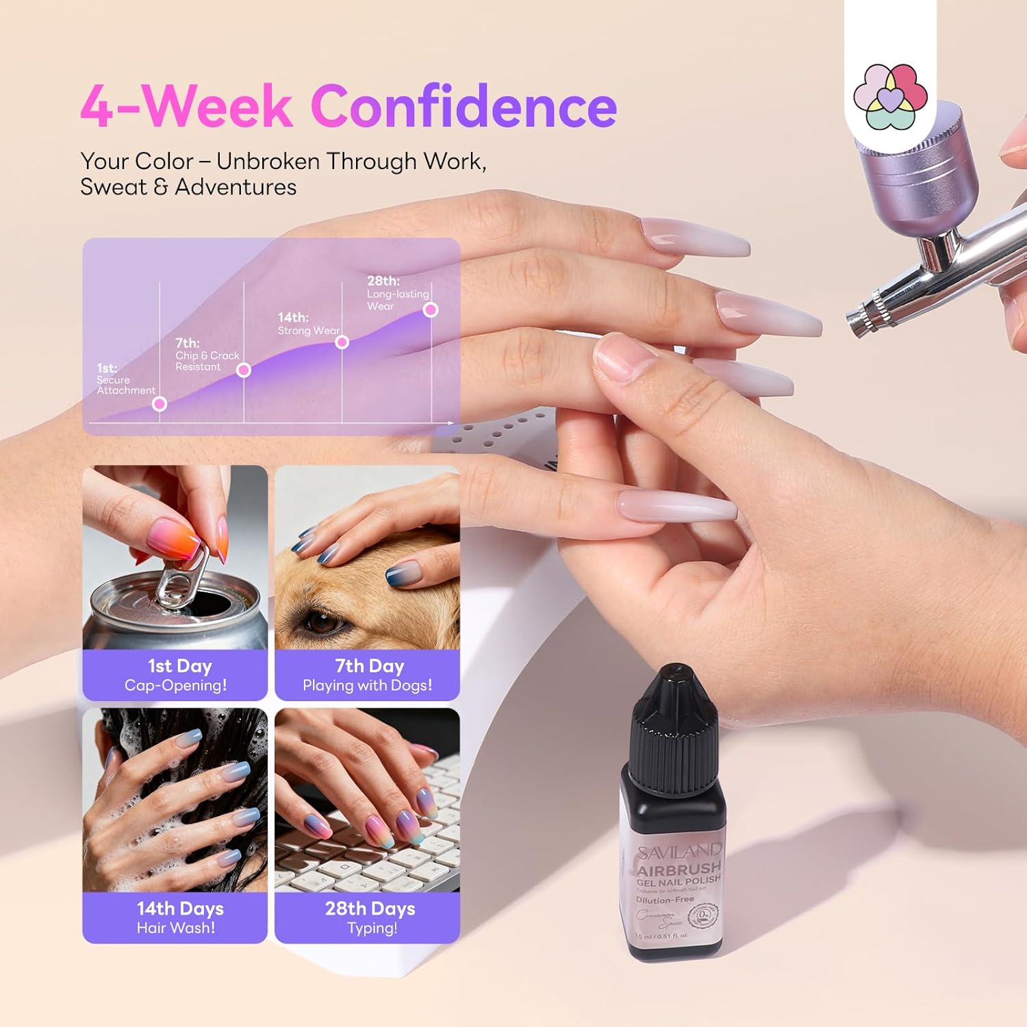 12 Cappuccino Airbrush Gel Colors for Chic Nail Art