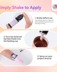 12 Cappuccino Airbrush Gel Colors for Chic Nail Art