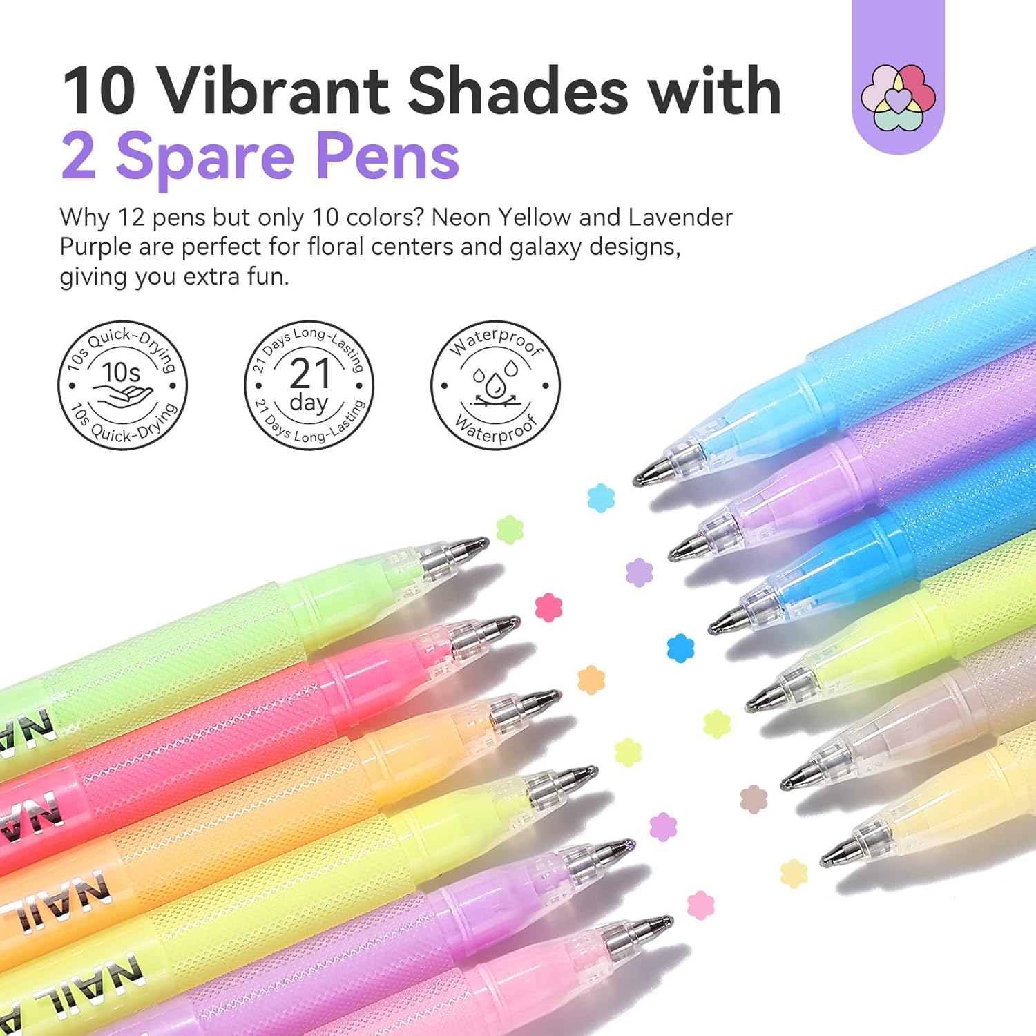 12 Nail Art Pens for Creative DIY Nail Designs