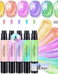 Neon Cat Eye Gel Pens for Bright Summer Nail Art