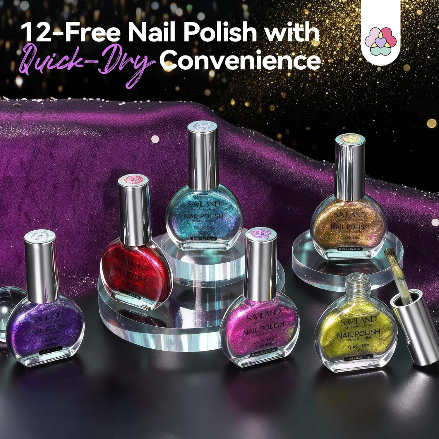 6 Chameleon Chrome Nail Polishes with Color-Shifting Effects (Ships to US Only)