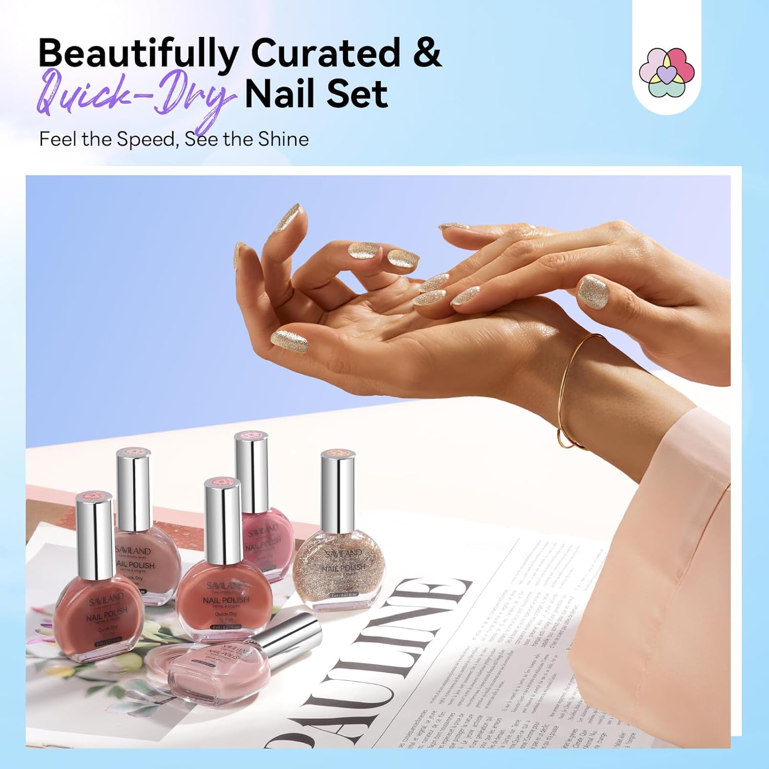 6 Nude Nail Polish Shades for Elegant Everyday Nails (Ships to US Only)