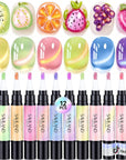 12 Jelly Cat Eye Gel Pens with Glossy Magnetic Effects
