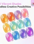 12 Jelly Cat Eye Gel Pens for Stunning Magnetic Nails