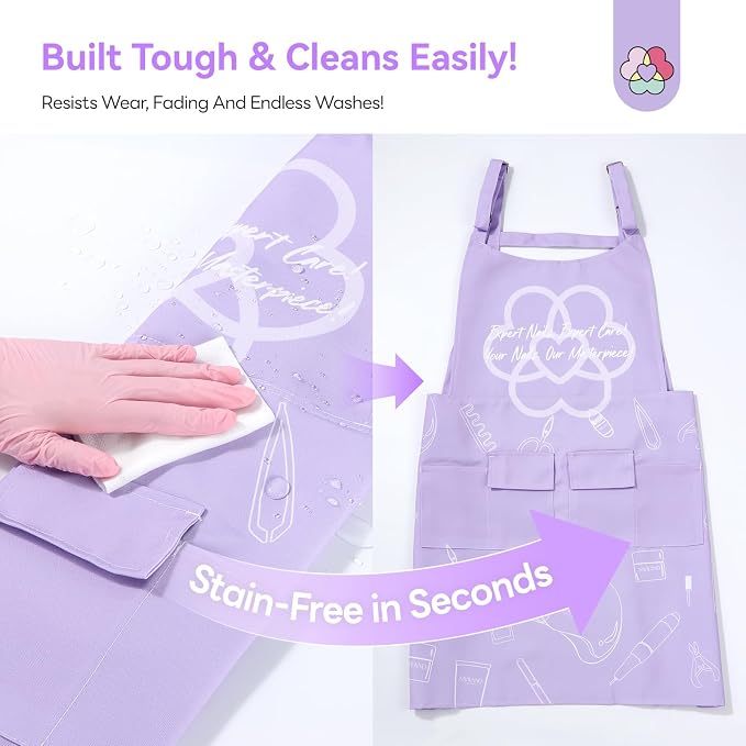 Waterproof Stain-Resistant Nail Tech Apron (Ships to US Only)