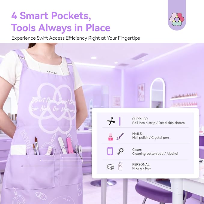 Waterproof Stain-Resistant Nail Tech Apron (Ships to US Only)