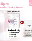 Saviland superior fine clear dip powder