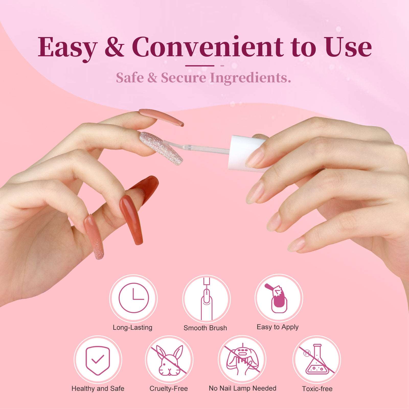 Dip Powder Liquid Set ?¡ìC  Nail Dip Liquid Set Manicure Starter Kit for Home DIY &amp; Salon Easy To Use Dry Fast