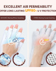 SAVILAND uv gloves for gel nails-white