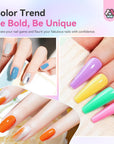 unique uv gel nail polish set
