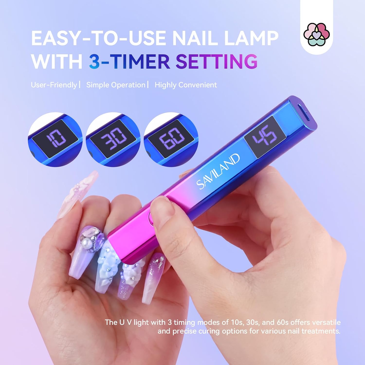handheld led nail light-EASY TO USE