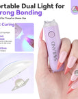 Nail Glue & Remover Pen Kit  with led light