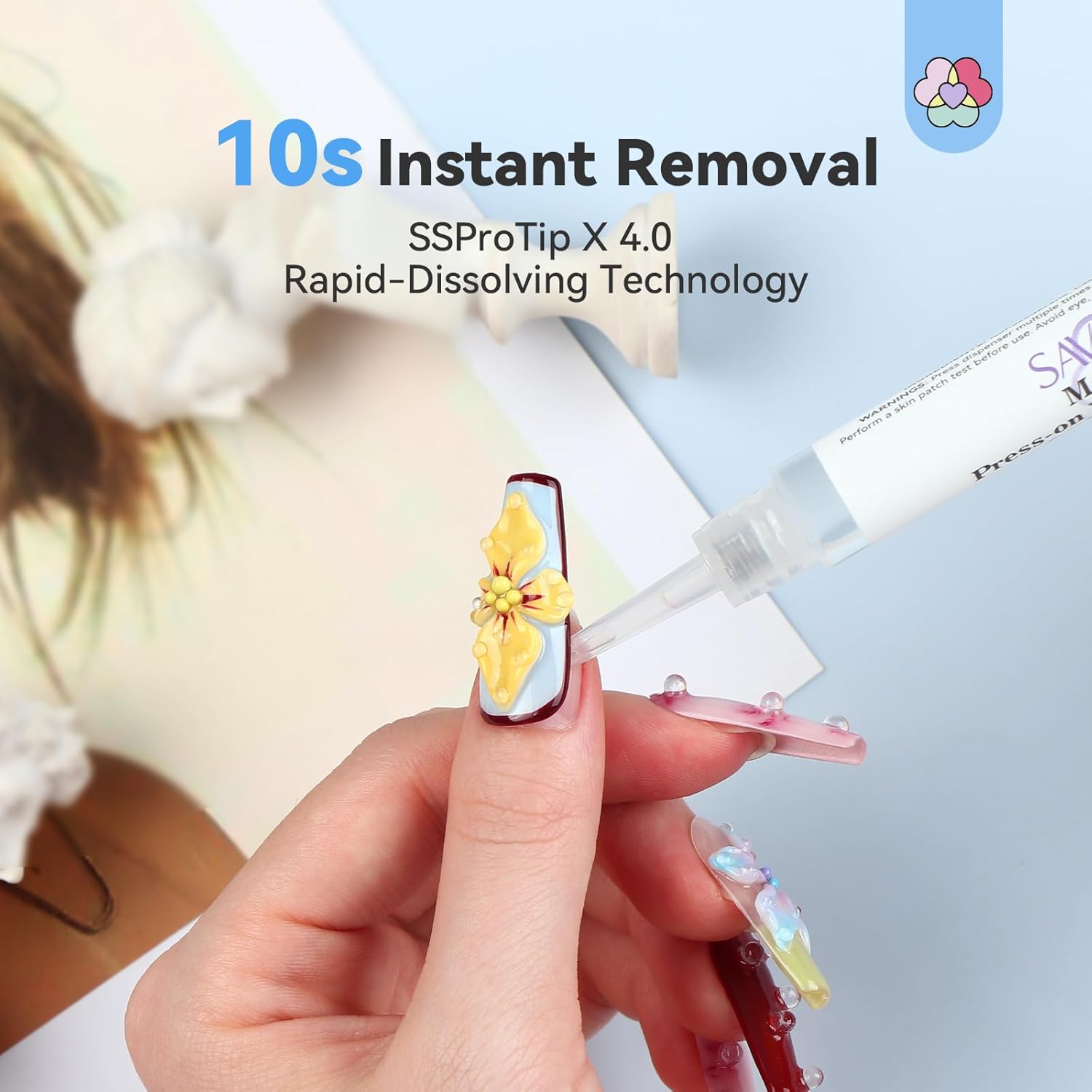 Saviland 10s instant removal- press on nail glue remover
