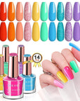 Saviland 12 Colors Neon Bright Nail Polish Set
