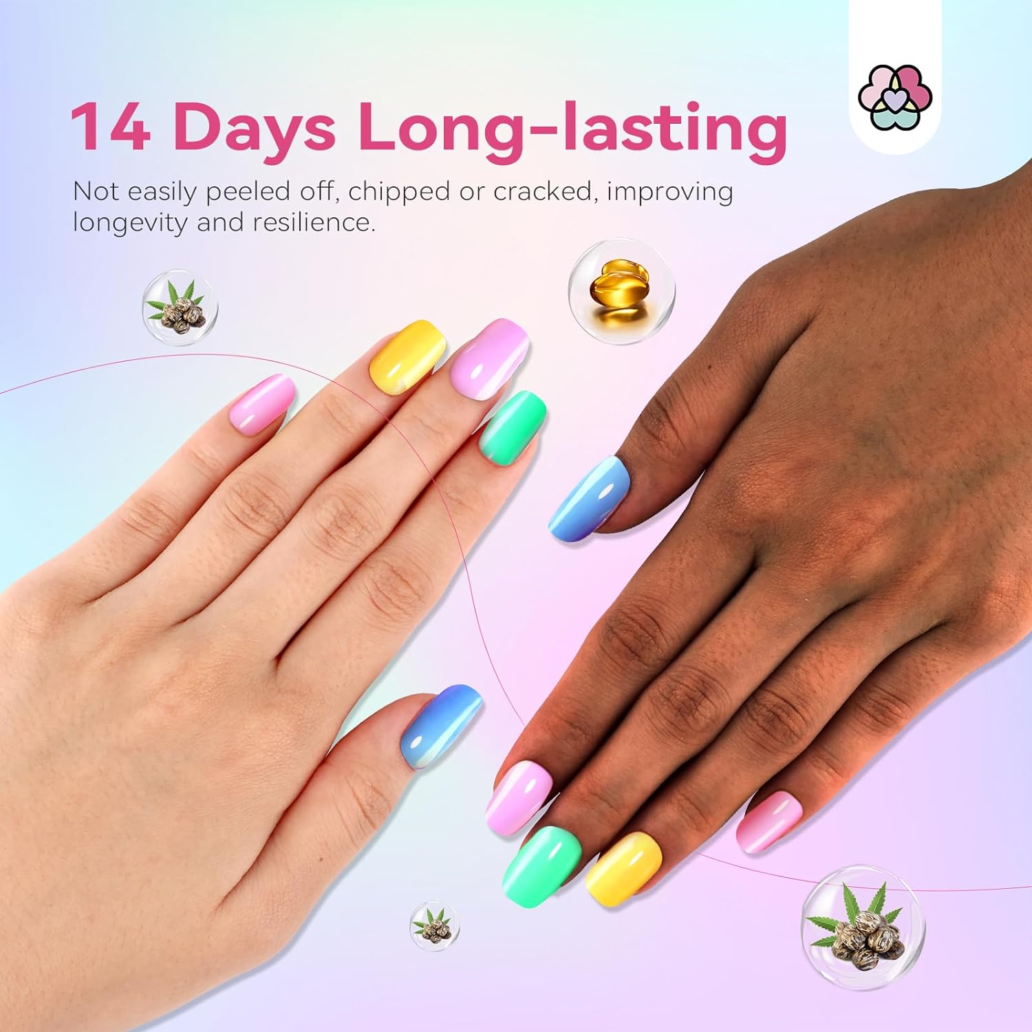 Quick Dry Neon Nail Polish Set 14 Summer Colors | SAVILAND