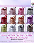 SAVILAND 12 COLORS metallic chrome nail polish