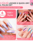 Saviland Ombre Nail Polish Set of 6 Popular Colors