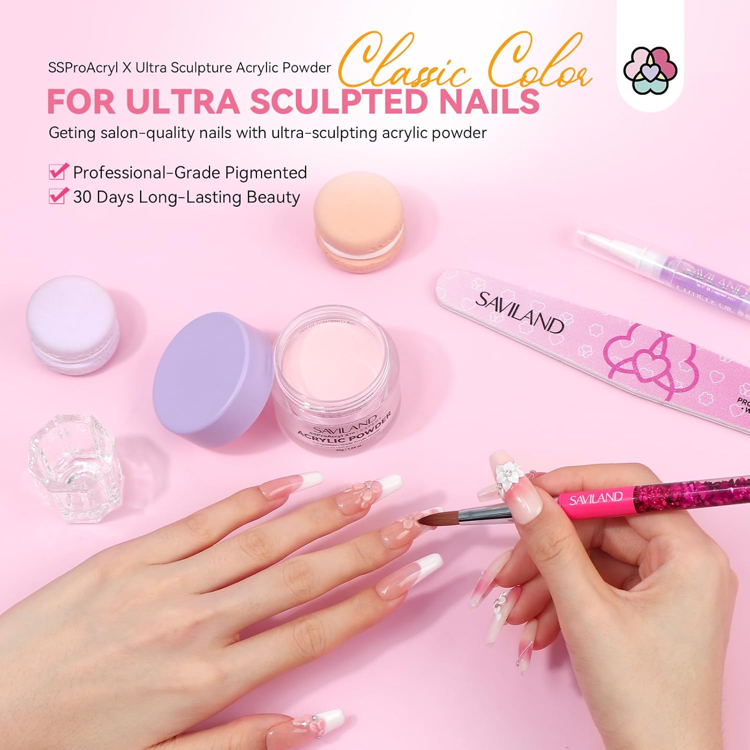 Saviland 30g pink acrylic powder-02