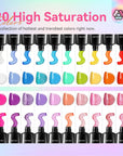 20 polygel colors set
