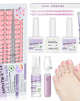Saviland French Tip Press On Toenails Kit