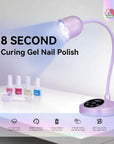 Pink Cordless UV Nail Lamp with 8-Second Fast Cure (Ships to US Only)