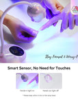 Pink Cordless UV Nail Lamp with 8-Second Fast Cure (Ships to US Only)