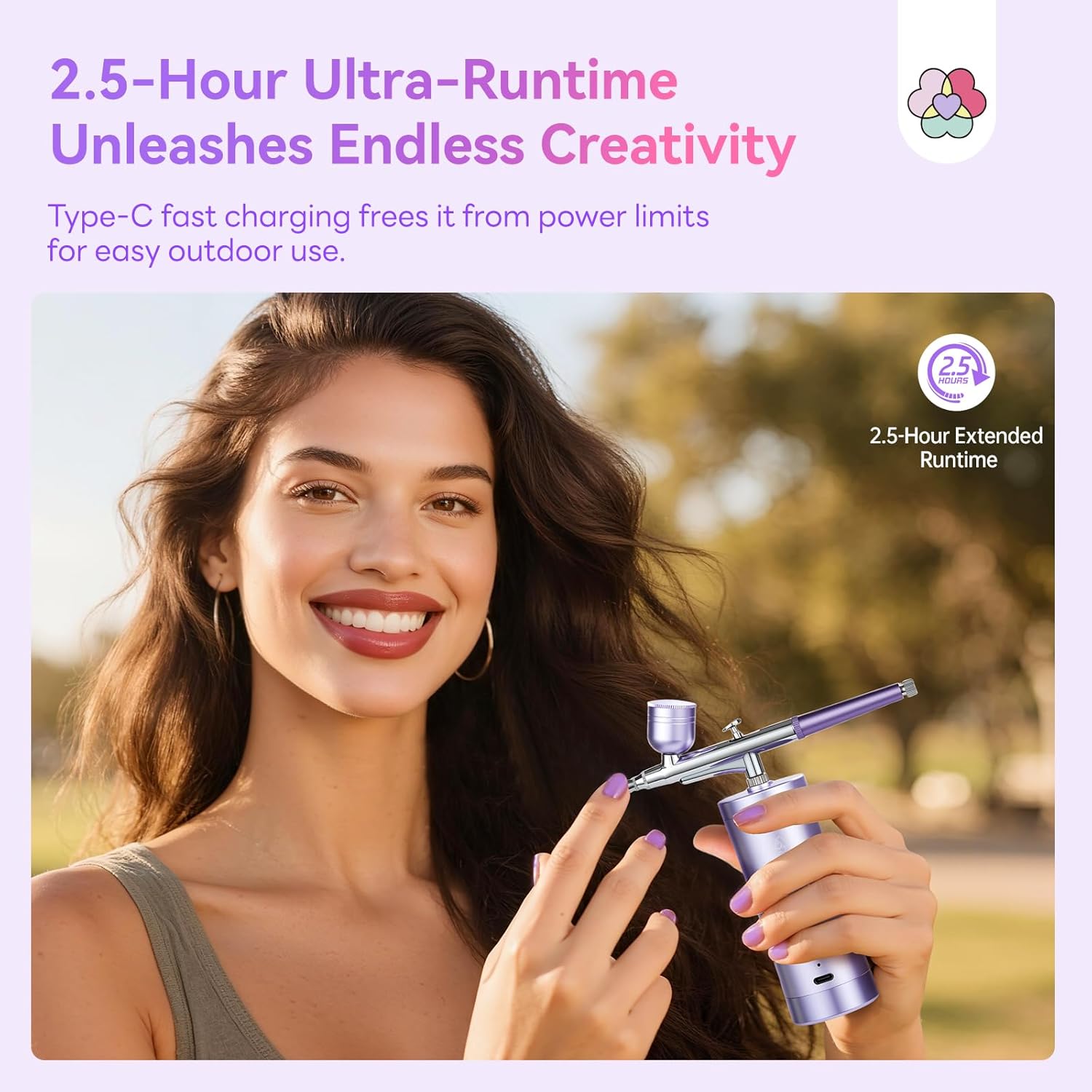 Advanced Cordless Nail Airbrush for Smooth Precision