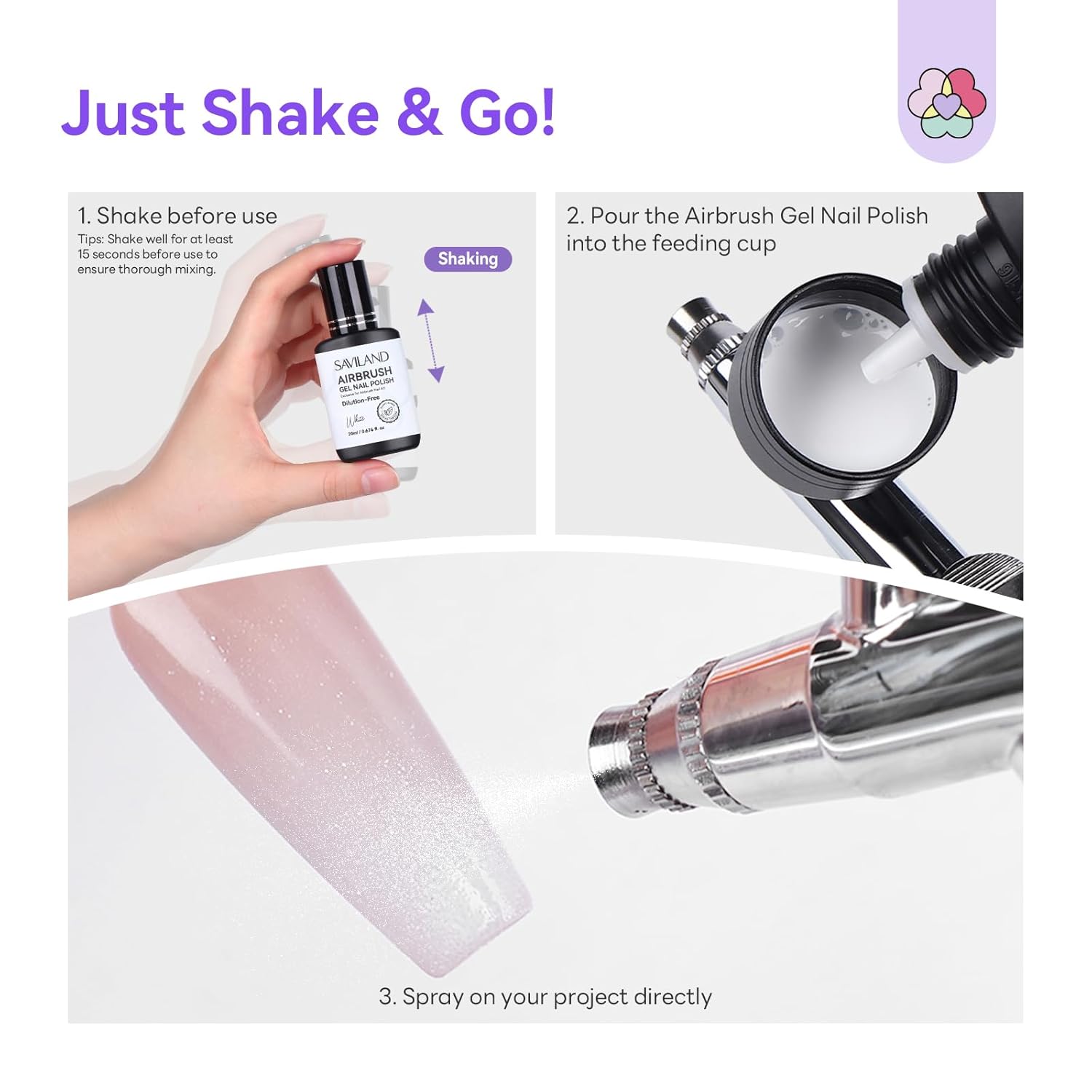 6 Nude Airbrush Gel Colors for Ombre &amp; French Nails (Ships to US Only)