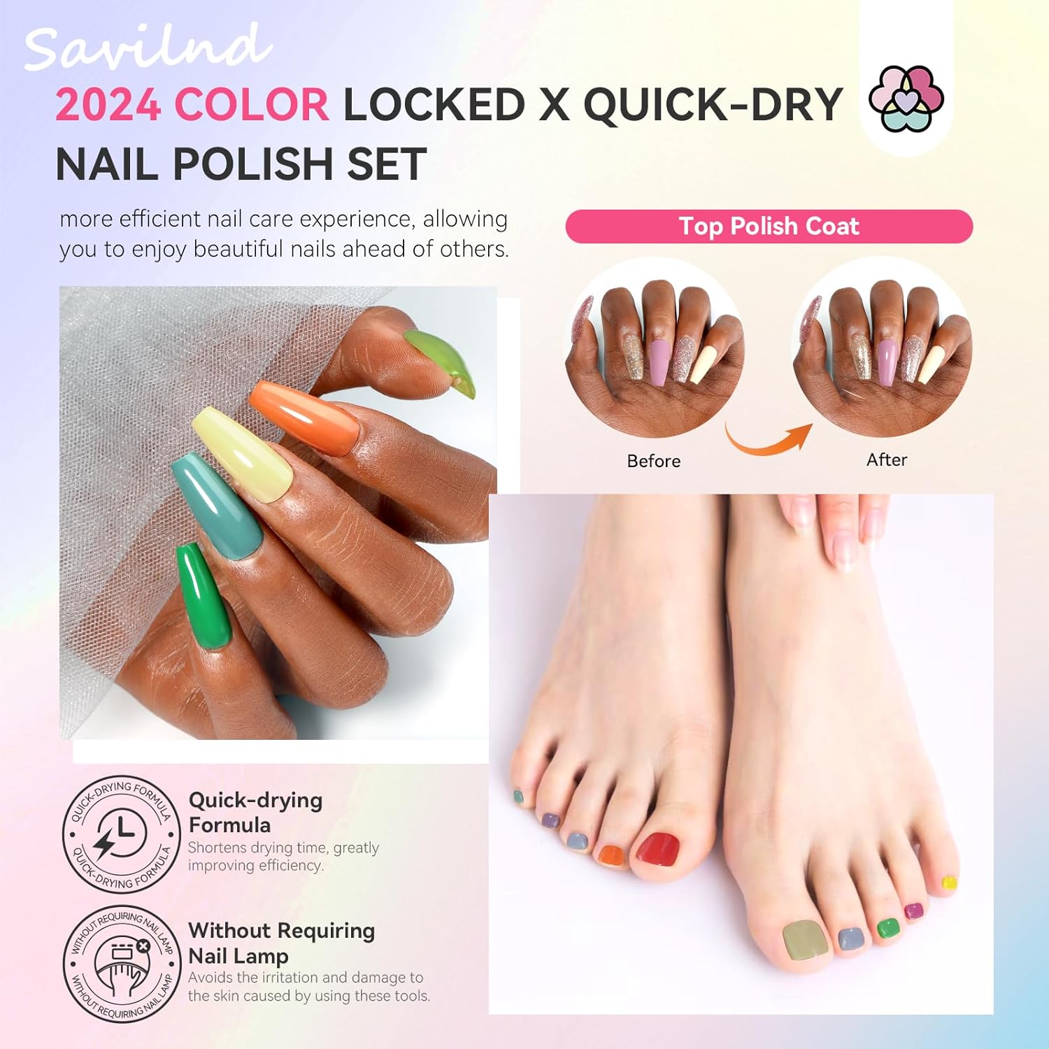 36 Colors Nail Polish Set | SAVILAND