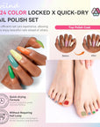 fast drying nail polish set with top coat