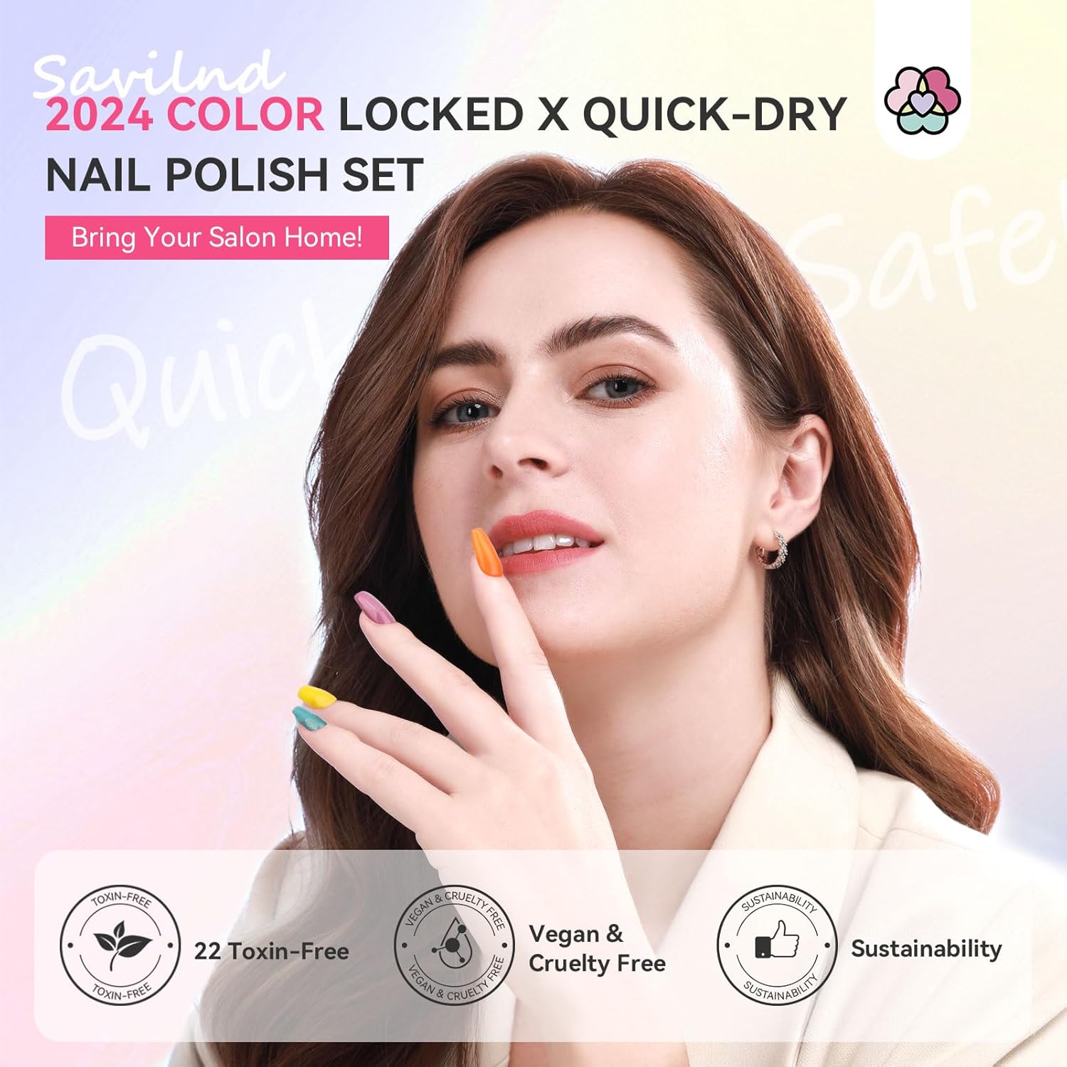 Saviland Quick Dry Nail Polish Set