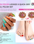 Saviland color locked x quick dry nail polish