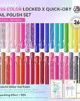 Saviland Colorful rainbow nail polish set