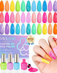 Saviland Neon Bright Colors Nail Polish Set