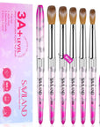 Acrylic Nail Brush Set - 5pcs Size 4/8/10/12/16