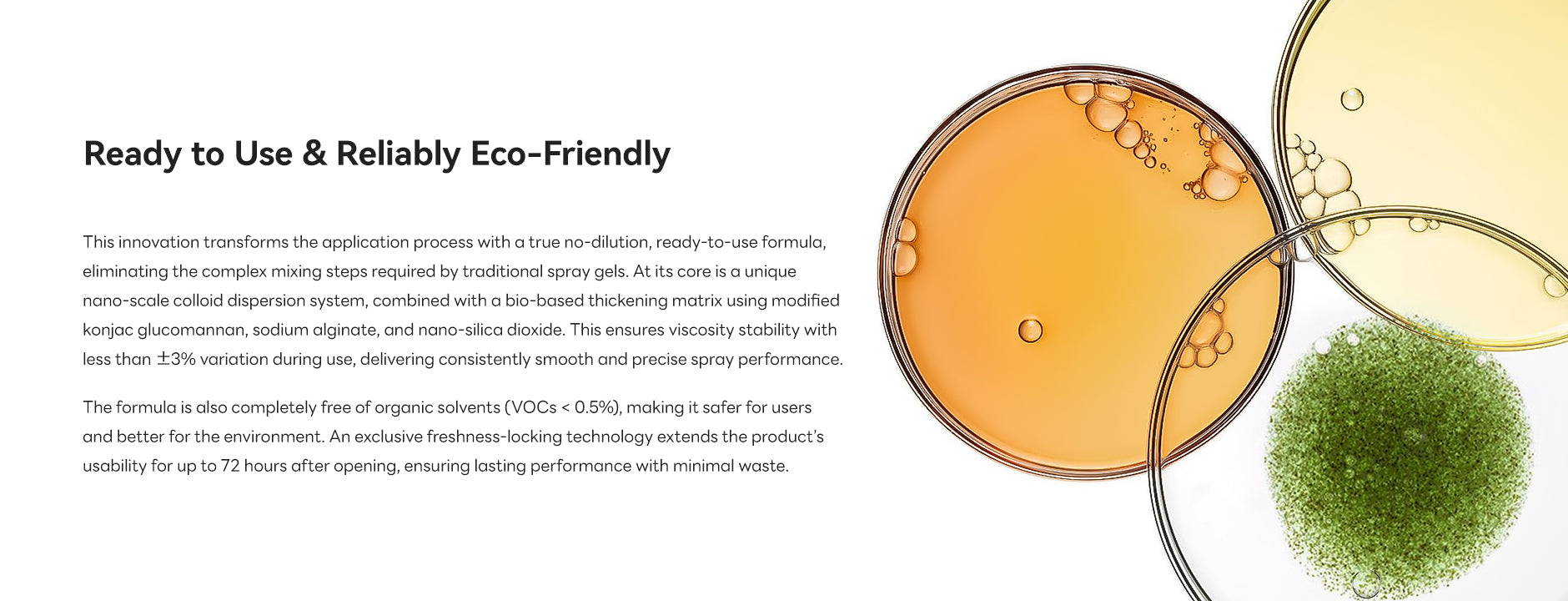 SAVILAND ready-to-use dilution-free airbrush gel formula with eco-friendly ingredients, low VOCs and long-lasting spray performance