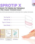 Saviland Brown French Tip Toenails