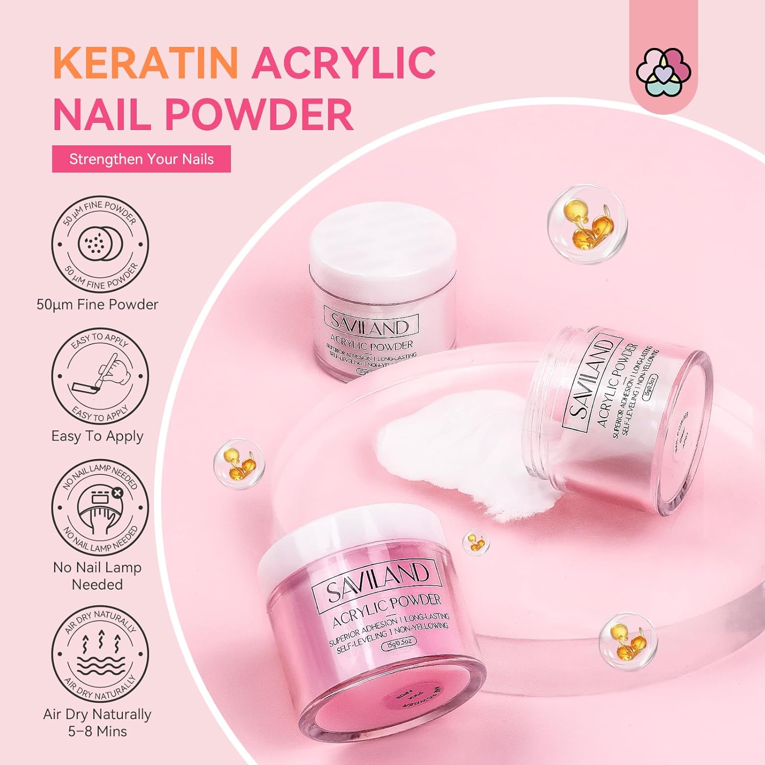 Saviland Professional Acrylic Nail kit-3