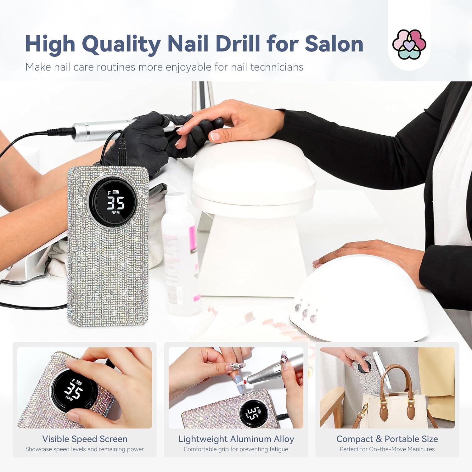 ネイルパーツ High premium quality nail drill Rhinestone Nail Drill 35000RPM | SAVILAND