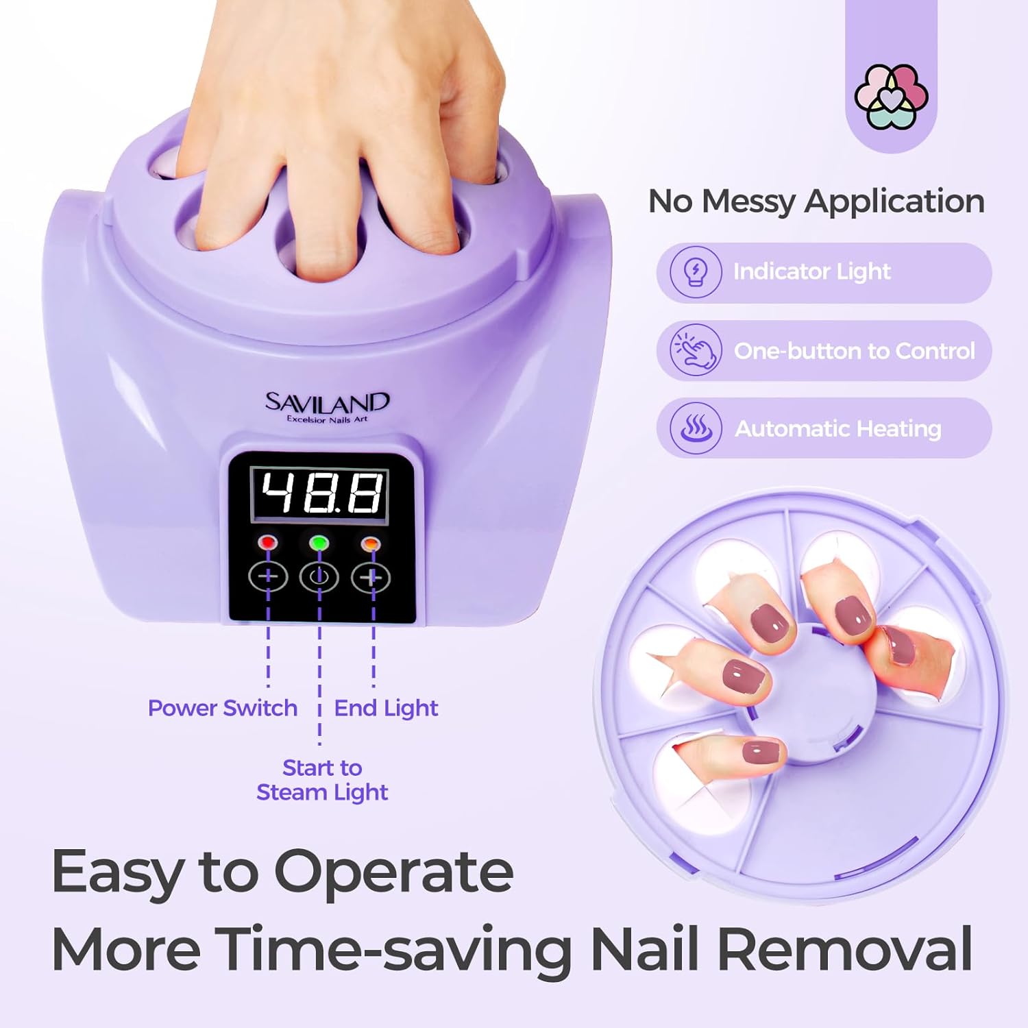Electric Nail Polish Remover Machine with Soaking Bowl (Ships to
