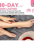 Saviland White Press on Toenails
